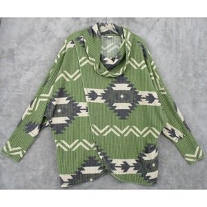 LuLaRoe‎ Sweater Large Aztec Cowl Neck Pullover Waffle Knit Cozy Southwestern
